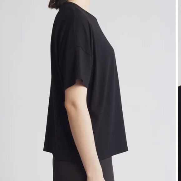 Eileen Fisher —Bateau Neck Boxy T-Shirt - Picture 6 of 9